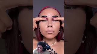 mas de un kilo de maquillaje 😳 maquillaje videosdivertidos makeuptransformation [upl. by Ahsiym]