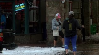 Flash flooding and hail impacts Manitou Springs​ [upl. by Ogdan824]