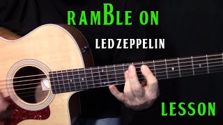 how to play quotRamble Onquot by Led Zeppelin  acoustic guitar lesson [upl. by Lyrahc]