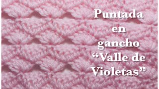 Puntada en gancho quotValle de Violetasquot para mantas de bebé fácil y rápido 124 [upl. by Anaela333]