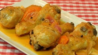 Cómo hacer pollo en escabeche receta fácil [upl. by Llehsim]