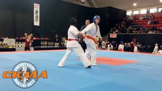 2017 Gold Cup Kyokushin Tournament  Pouya 1st Fight [upl. by Erleena310]