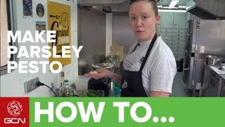 How To Make Parsley Pesto  GCNs Food For Cycling [upl. by Yelac802]