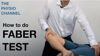 How to do the FABER Hip Test A Hip test demonstration [upl. by Moser941]