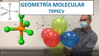 Geometría molecular TRPECV Explicación y ejemplos con globos [upl. by Lemahs422]