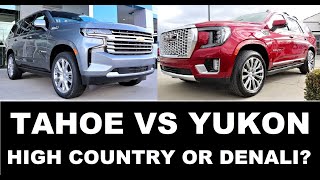 2022 Chevy Tahoe High Country VS 2022 GMC Yukon Denali Is The Yukon Really Superior [upl. by Naihs168]