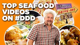 Top 20 Wildest DDD Seafood Videos with Guy Fieri  Diners DriveIns and Dives  Food Network [upl. by Genna764]