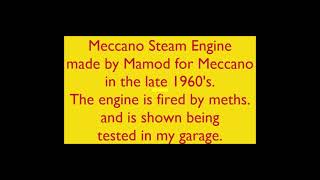 Mamod Meccano steam engine [upl. by Aiuhsoj]