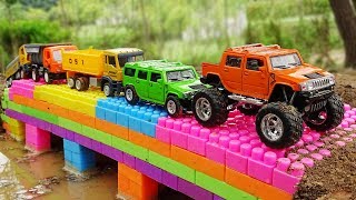 Build Bridge Blocks Toys for Children  Construction vehicles for kids [upl. by Yornek150]