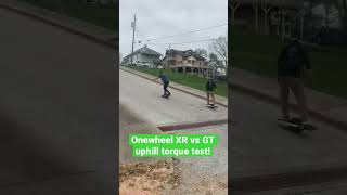 Onewheel XR vs GT uphill torque race Onewheel [upl. by Macdermot]