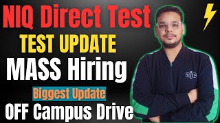 NIQ Biggest Direct Test Hiring  OFF Campus Drive  2024  2023  2022  2021 Batch Hiring  Fresher [upl. by Nonnelg]