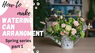 how to make Watering Can flower arrangement  Create Stunning Floral Displays [upl. by Alekin]