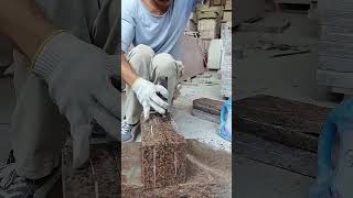 woodworking stonecutting wood diy stonecutter woodcarving satisfying stonesetting [upl. by Ulah]