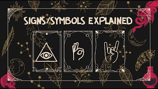 SIGNS AND SYMBOLS EXPLAINED Part 1 [upl. by Kort]