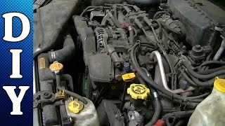 How to Remove and Replace a Radiator on a Subaru with a 25L engine [upl. by Boj]