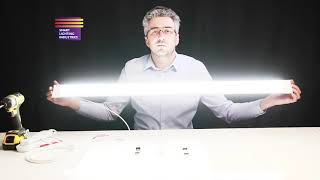 Vtac LED slim batten demo and howto install guide [upl. by Arlie]