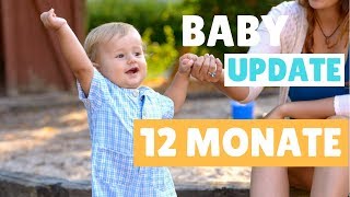 Baby UPDATE 12 Monat  Laufen Sprechen Selber Machen  Baby wird ein Jahr alt  Multimoms [upl. by Unhsiv802]