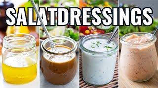 Diese 4 SALATDRESSINGS sind BESSER als jede gekaufte Sauce 🥗 [upl. by Skylar]