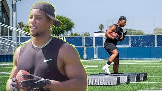 RB Drills with Saquon Barkley to Improve Agility amp Ball Security [upl. by Darryn]