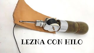 Cómo coser con esta lezna con hilo el cuero [upl. by Thunell]