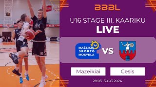 Mažeikiai 2008 vs Cēsis 2008  BBBL boys U16 [upl. by Ahsemak]