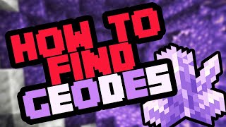 How to Find Geodes and Amethyst in Minecraft Bedrock 117 [upl. by Porett]