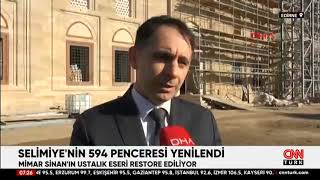 Edirne Selimiye Camii de Restorasyon Çalışmaları Devam Ediyor  CNN Türk [upl. by Genvieve]