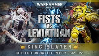 Imperial Fists Space Marines vs Leviathan Tyranids Warhammer 40K Battle Report 10th Edition 2000pts [upl. by Cran424]