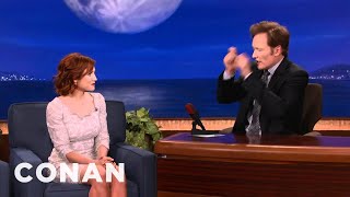 Brittany Snow Got Busted While Speeding To Adele  CONAN on TBS [upl. by Ofella]