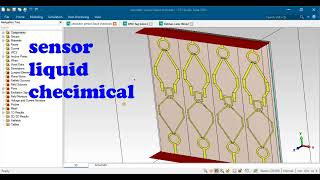 sensor based on liquid chemical material design in cst [upl. by Eelirem]