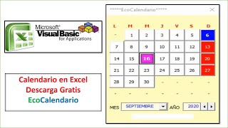 📆Calendario VBA EcoCalendario  Gratis [upl. by Ivel]