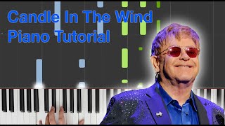 Candle In The Wind Elton John Piano Keyboard Tutorial Princess Dianas Funeral [upl. by Neuberger]