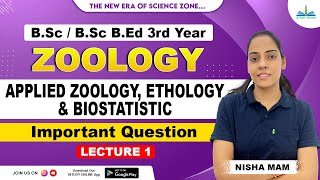 Applied Zoology  Ethology  Biostatic  Part1 Important QuestionBSc Final Year  iSTUDY Online [upl. by Enwad]