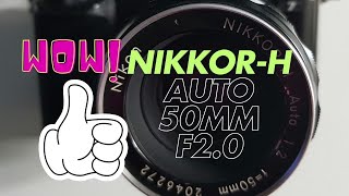 Vintage 35mm camera lens Nikon NikkorH Auto 50mm F20 on full frame digital camera [upl. by Caffrey]