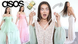 TRYING ON PROM DRESSES FROM ASOS MOST BEAUTIFUL PRINCESS DRESSES [upl. by Lasonde]