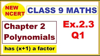 Class 9 Maths  Ex23 Q1  Chapter 2  Polynomials  New NCERT  Ranveer Maths 9 [upl. by Euphemia]