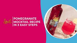 Pomegranate Mocktail Recipe  Zone Syrups [upl. by Massab436]