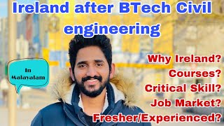 Ireland after Civil Engineering  Why Ireland  Courses  Critical Skill  Job Market  Fresher [upl. by Ymeraj]