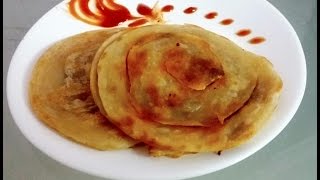 Stuffed Coin Parotta recipe by Rahana Khaleel [upl. by Anyrtak178]