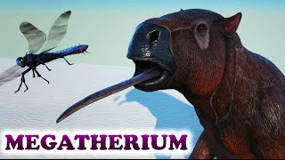 ARK Survival Evolved MEGATHERIUM THE GIANT SLOTH Animations  Dossier Spotlight amp Size comparison [upl. by Varrian421]