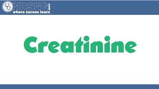 Creatinine 10 minute breakdown BUN Creatinine Ratio GFR [upl. by Eahsal]