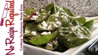 Spinach Salad with Bacon  NoRecipeRequiredcom [upl. by Bausch]