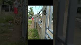 installation of manual sliding gate [upl. by Yntrok]