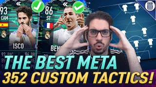 THE BEST META 352 CUSTOM TACTICS FOR FIFA 22 ULTIMATE TEAM ELITE amp FUTCHAMPS FLASHBACK ISCO [upl. by Reerg]