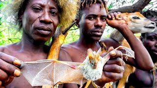 RAIDING A BABOON CAMP with Hadza HunterGatherers in Tanzania [upl. by Aelak]