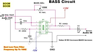 4558 ic se amplifier kaise banaye4558 ic bass treble circuit diagram [upl. by Amalea359]