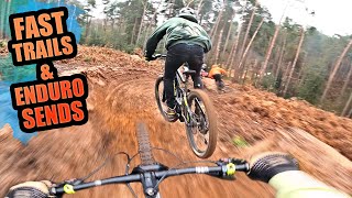 FAST MTB TRAILS AND ENDURO BIKE SENDS AT WOBURN BIKE PARK [upl. by Schonfield]