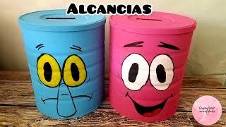 Alcancias con latas recicladas [upl. by Nebur]