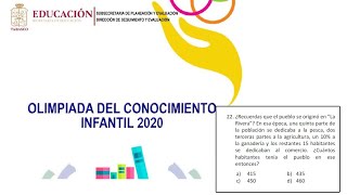 Olimpiada del conocimiento infantil Problema 22 ¿Recuerdas que el pueblo se originó en “La [upl. by Amerd854]