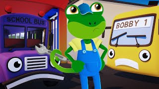 Gecko and Colourful BUSES Geckos Garage Truck Cartoons For Kids Learning For Toddlers [upl. by Friederike]